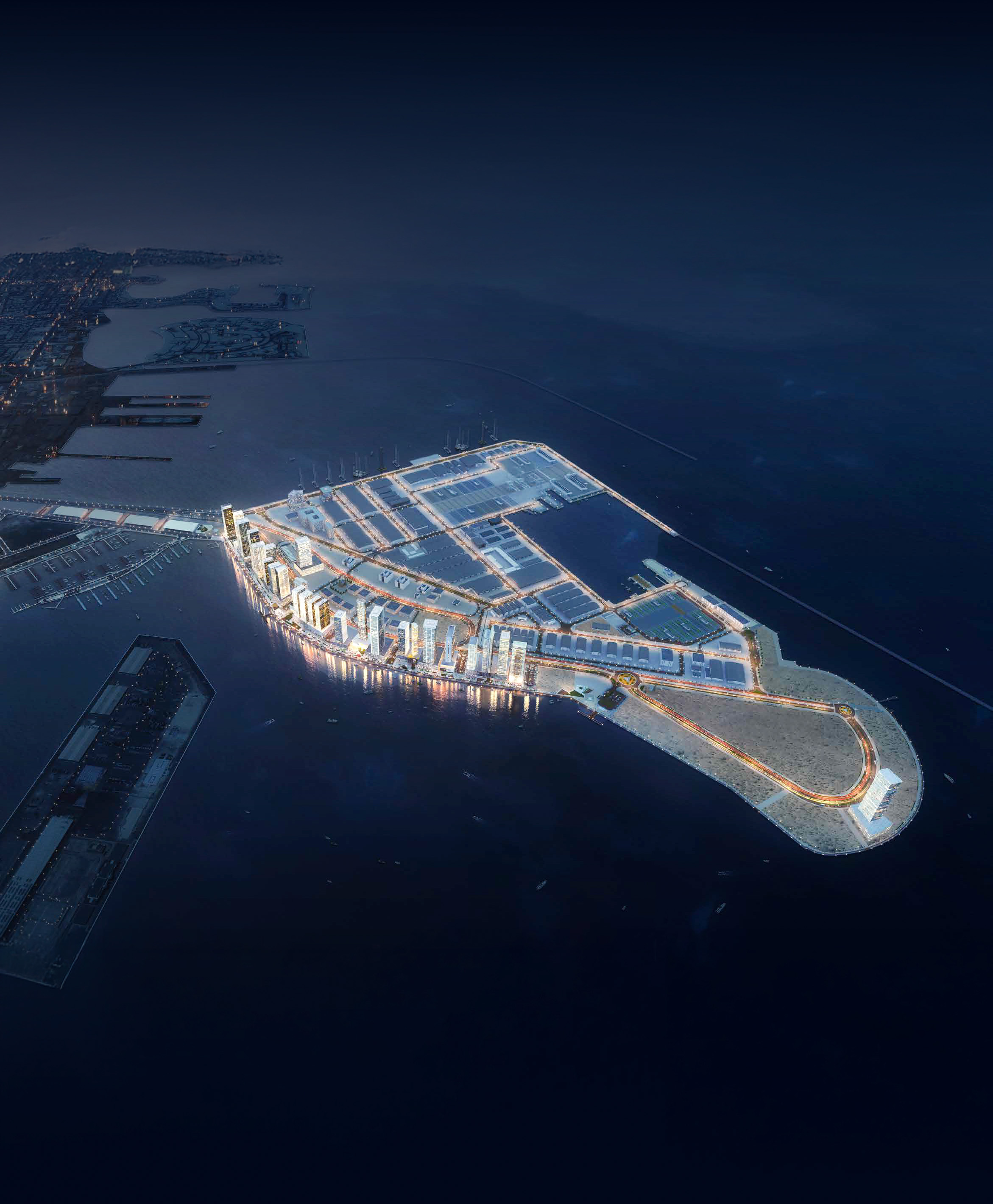 Dubai Maritime City Night View