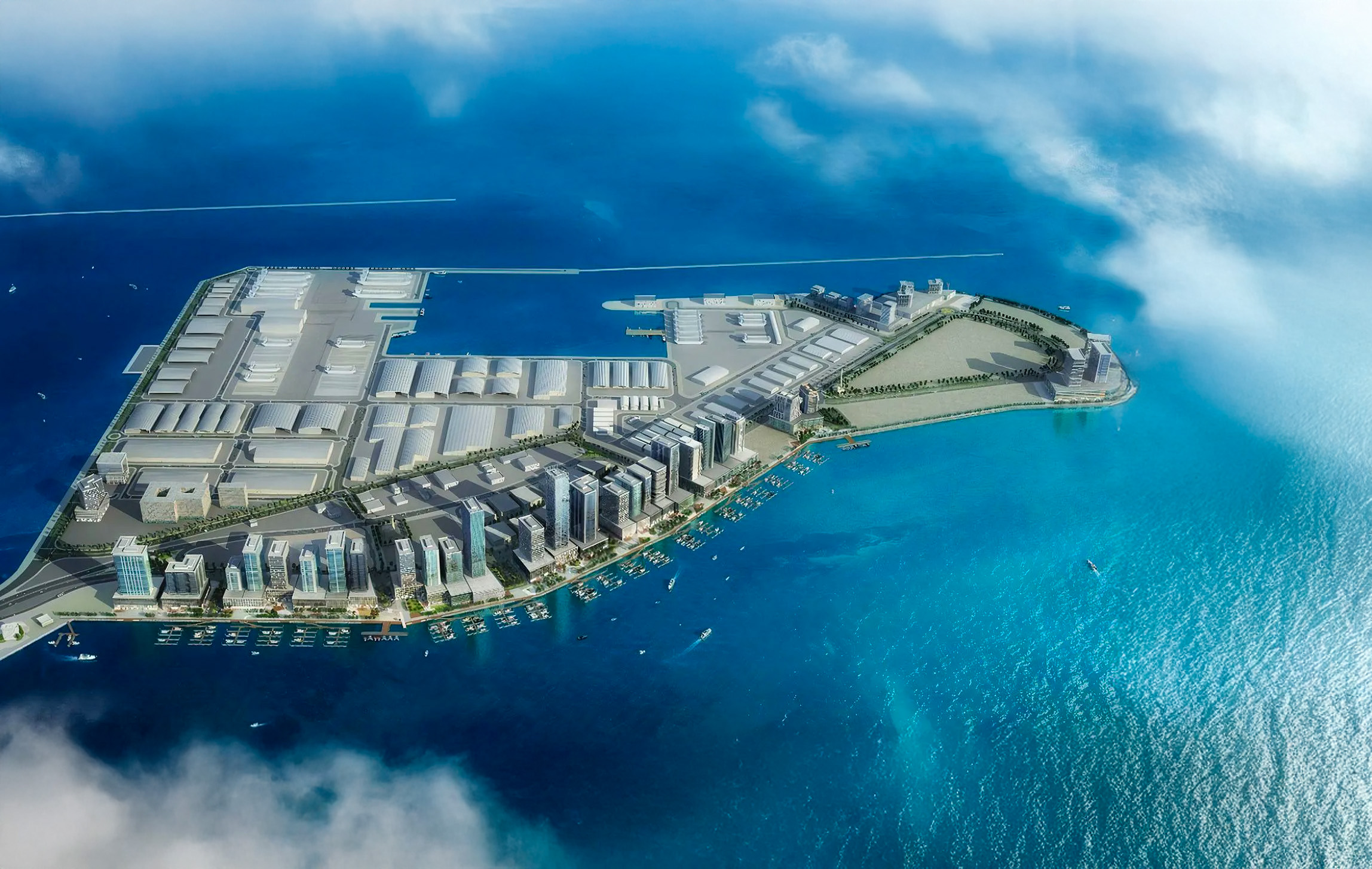 Dubai Maritime City Aerial View