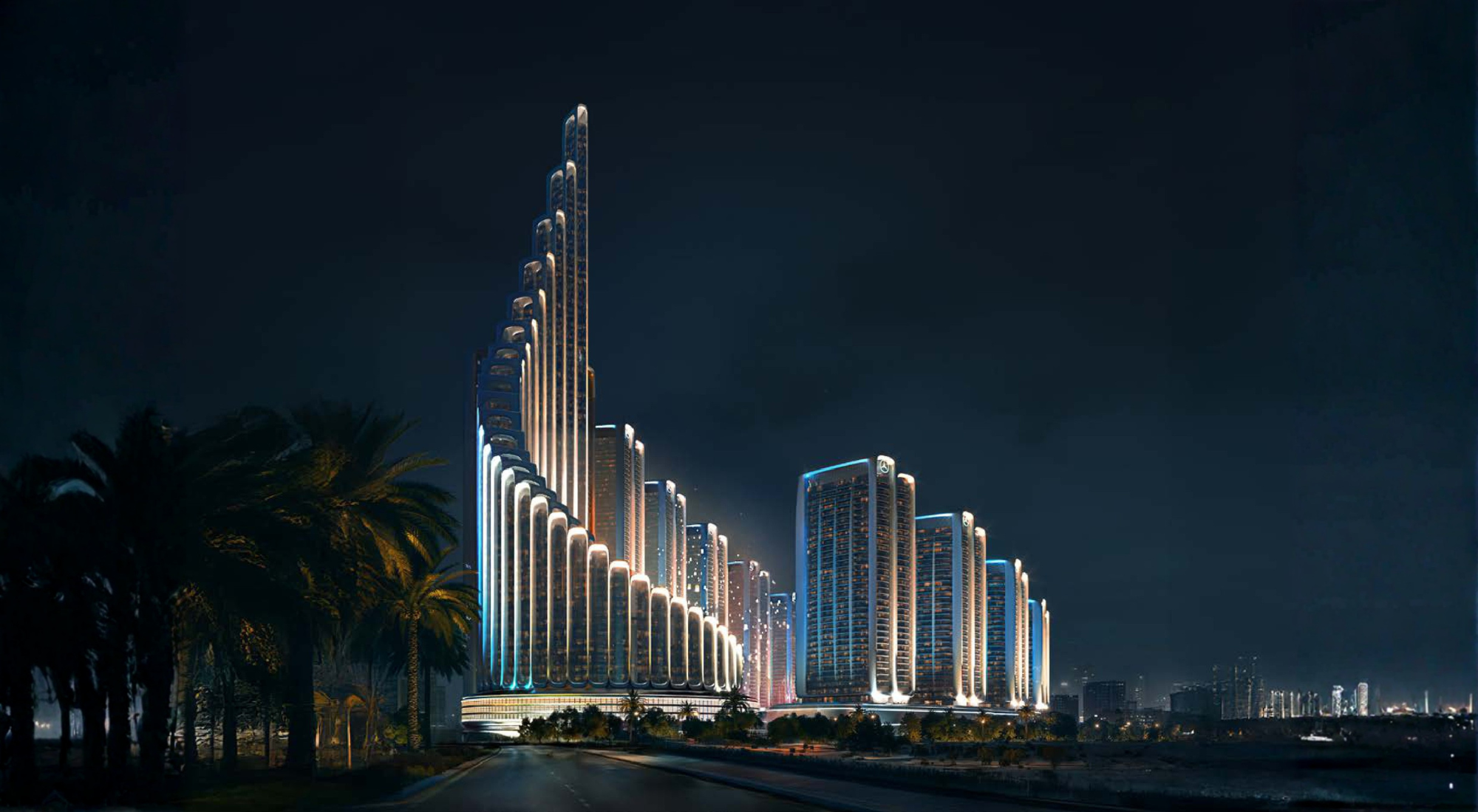 Mercedes Benz City Night